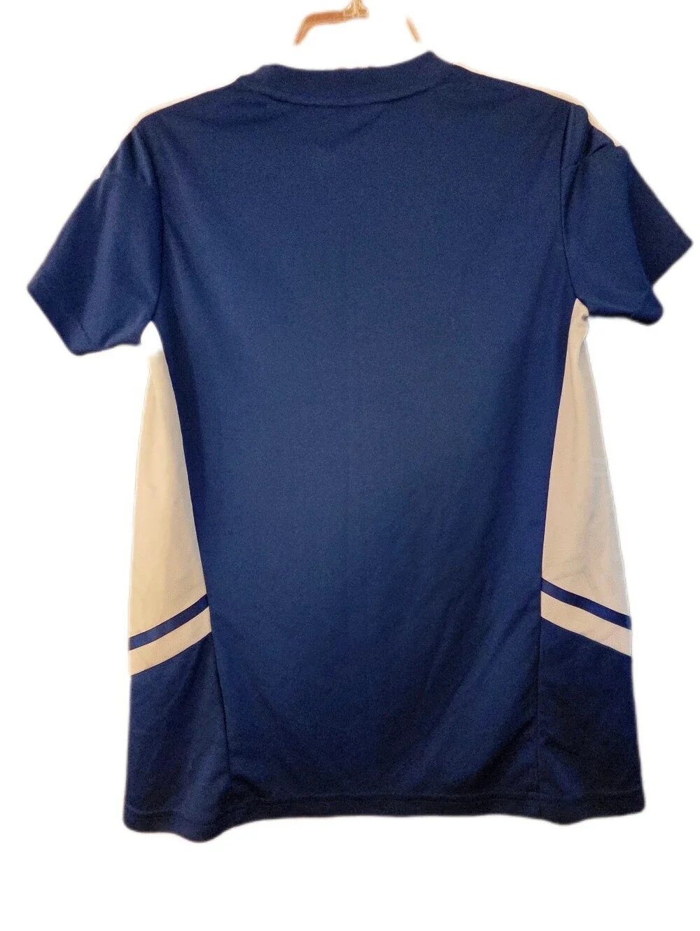 Adidas Blue White Vneck Jersey Aeroready Soccer Blokecore Size Medium